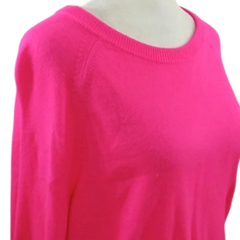 Lilly Pulitzer Alyona Sweater Pink Grenadine Heart Knit Crewneck Balloon Sleeve